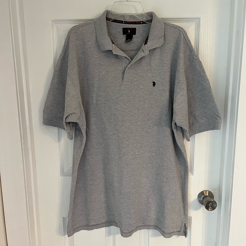 U.S. Polo Assn. Gray Polo Shirt with Classic Collar